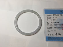 Load image into Gallery viewer, 59.6mm Certified Type A 100% Natural white/light purple round cut Jadeite Jade bangle BG216-8574