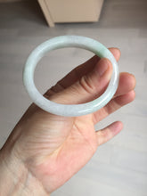 Load image into Gallery viewer, 50mm certified 100% natural Type A icy watery sunny green white (白底青) jadeite jade bangle BN69-9372