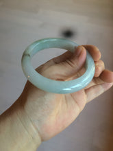Load image into Gallery viewer, 57.3mm 100% natural Type A icy watery oily dark green/gray jadeite jade bangle AZ72-0331