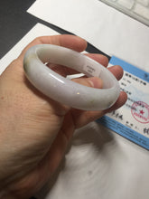 Load image into Gallery viewer, 54mm Certified type A 100% Natural light green purple white Jadeite bangle BP170-1055