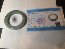 Load image into Gallery viewer, 53.4mm certified type A 100% Natural dark green/gray square style Jadeite Jade bangle BH34-5250