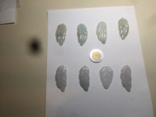 Load image into Gallery viewer, Type A 100% Natural green/yellow/purple Jadeite Jade leaf pendant group m100