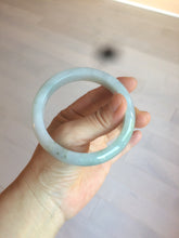 Load image into Gallery viewer, 57.3mm 100% natural Type A icy watery oily dark green/gray jadeite jade bangle AZ72-0331