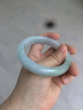 Load image into Gallery viewer, 57.3mm 100% natural Type A icy watery oily dark green/gray jadeite jade bangle AZ72-0331