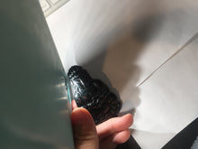 Load image into Gallery viewer, 100% Natural dark green/black jadeite jade(Mocui, 墨翠) GuanYin(观音) Pendant/handhold worry stone BL142