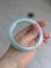 Load image into Gallery viewer, 57.3mm 100% natural Type A icy watery oily dark green/gray jadeite jade bangle AZ72-0331