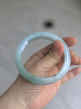 Load image into Gallery viewer, 57.3mm 100% natural Type A icy watery oily dark green/gray jadeite jade bangle AZ72-0331