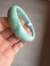 Load image into Gallery viewer, 55.4mm type A 100% Natural green Jadeite Jade bangle E67