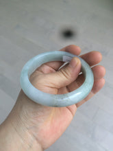 Load image into Gallery viewer, 57.3mm 100% natural Type A icy watery oily dark green/gray jadeite jade bangle AZ72-0331