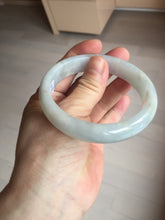 Load image into Gallery viewer, 59.5mm Certified Type A 100% Natural icy watery light green blue Jadeite Jade bangle BN68-2596