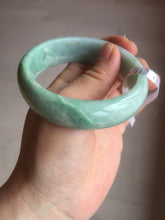 Load image into Gallery viewer, 55.4mm type A 100% Natural green Jadeite Jade bangle E67