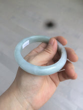 Load image into Gallery viewer, 57.3mm 100% natural Type A icy watery oily dark green/gray jadeite jade bangle AZ72-0331