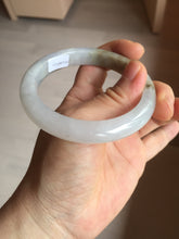 Load image into Gallery viewer, 57.5mm Certified Type A 100% Natural icy watery white purple black brown seaweeds and golden sand Jadeite Jade bangle H161-7033