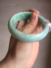 Load image into Gallery viewer, 55.4mm type A 100% Natural green Jadeite Jade bangle E67