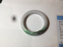 Load image into Gallery viewer, 54.5mm Certified 100% natural Type A sunny green/purple/white jadeite jade bangle Z136-2809