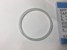 Load image into Gallery viewer, 56mm Certified Type A 100% Natural icy watery white/light purple/green flat slim Jadeite Jade bangle BG217-8571