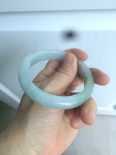Load image into Gallery viewer, 57.3mm 100% natural Type A icy watery oily dark green/gray jadeite jade bangle AZ72-0331
