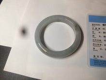 Load image into Gallery viewer, 55.9mm Certified Type A 100% Natural Icy watery white/gray/clear Jadeite Jade bangle BG20-5830