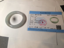 Load image into Gallery viewer, 55.9mm Certified Type A 100% Natural Icy watery white/gray/clear Jadeite Jade bangle BG20-5830