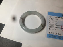 Load image into Gallery viewer, 55.9mm Certified Type A 100% Natural Icy watery white/gray/clear Jadeite Jade bangle BG20-5830