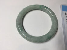 Load image into Gallery viewer, 53.3mm certified natural 100% natural Type A light green round cut jadeite jade bangle BP19-5001