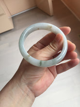 Load image into Gallery viewer, 59.5mm Certified Type A 100% Natural icy watery light green blue Jadeite Jade bangle BN68-2596