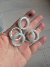 Load image into Gallery viewer, 100% natural type A watery green/white/yellow/dark green/gray big defect jadeite jade band ring AY1 (Added-on items, not sale individually.)