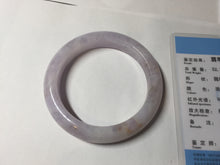 Load image into Gallery viewer, 53mm Certified Type A 100% Natural light purple white Jadeite bangle AU15-9429