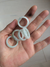 Load image into Gallery viewer, 100% natural type A watery green/white/yellow/dark green/gray big defect jadeite jade band ring AY1 (Added-on items, not sale individually.)