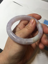 Load image into Gallery viewer, 53mm Certified Type A 100% Natural light purple white Jadeite bangle AU15-9429