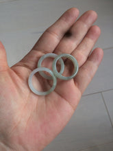 Load image into Gallery viewer, 100% natural type A watery green/white/yellow/dark green/gray big defect jadeite jade band ring AY1 (Added-on items, not sale individually.)