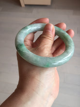 Load image into Gallery viewer, 57.9mm certified 100% natural type A light sunny green chubby round-cut jadeite jade bangle BL7-5396