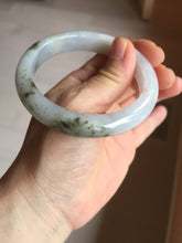 Load image into Gallery viewer, 57.5mm Certified Type A 100% Natural icy watery white purple black brown Jadeite Jade bangle H156-7041