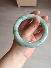 Load image into Gallery viewer, 57.9mm certified 100% natural type A light sunny green chubby round-cut jadeite jade bangle BL7-5396