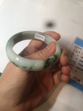 Load image into Gallery viewer, 54mm certified 100% natural Type A green/dark green/white/brown jungle camouflage color  jadeite jade bangle BG22-1726