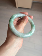 Load image into Gallery viewer, 57.9mm certified 100% natural type A light sunny green chubby round-cut jadeite jade bangle BL7-5396