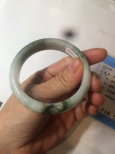 Load image into Gallery viewer, 54mm certified 100% natural Type A green/dark green/white/brown jungle camouflage color  jadeite jade bangle BG22-1726