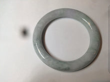 Load image into Gallery viewer, 56.5 mm certificated Type A 100% Natural light green/purple round cut Jadeite Jade bangle S65-4066