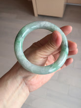 Load image into Gallery viewer, 57.9mm certified 100% natural type A light sunny green chubby round-cut jadeite jade bangle BL7-5396