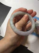 Load image into Gallery viewer, 58.7mm certified Type A 100% Natural icy watery green/purple Jadeite Jade bangle AU17-0866