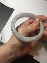 Load image into Gallery viewer, 58.7mm certified Type A 100% Natural icy watery green/purple Jadeite Jade bangle AU17-0866