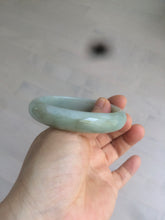 Load image into Gallery viewer, 52.5 mm Certified Type A 100% Natural light green/gray Jadeite Jade oval bangle AZ70-0363