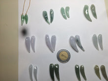 Load image into Gallery viewer, 100% Natural type A icy watery purple/green/white Chili Pepper Jadeite Jade earring group B201