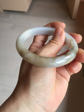 Load image into Gallery viewer, 57.2mm Certified Type A 100% Natural icy watery white purple black brown Jadeite Jade bangle H154-7049