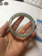 Load image into Gallery viewer, 57.5mm Certified Type A 100% Natural light green black brown jadeite Jade bangle PC95-0337