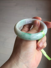 Load image into Gallery viewer, 50mm 100% natural Type A sunny green/purple oval jadeite jade bangle E51-1084