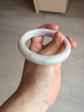 Load image into Gallery viewer, 56.8mm Certified Type A 100% Natural sunny green/white/purple Jadeite Jade bangle BL7-0370