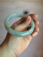 Load image into Gallery viewer, 57.3 mm Certified Type A 100% Natural green/gray Jadeite Jade bangle AZ69-0347