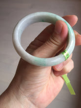 Load image into Gallery viewer, 50mm 100% natural Type A sunny green/purple oval jadeite jade bangle E51-1084
