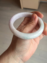 Load image into Gallery viewer, 56.8mm Certified Type A 100% Natural sunny green/white/purple Jadeite Jade bangle BL7-0370